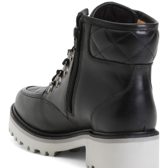 🖤🔹️Johnston & Murphy🔹️ Black Quilted Made In Brazil Hiker Combat Boots - Picture 2 of 2